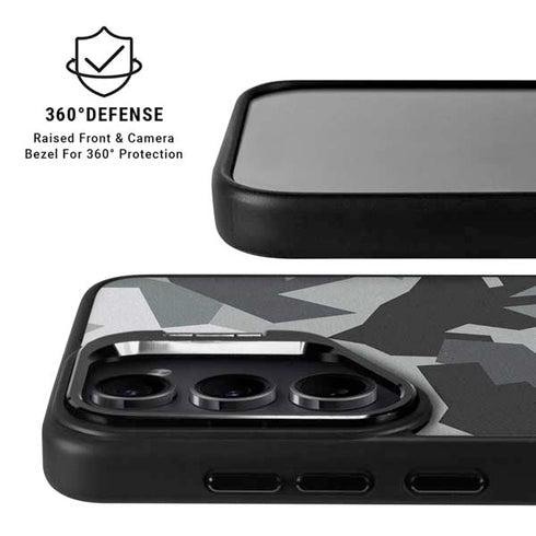 Urban Camouflage Black Galaxy S25 Kickstand Case